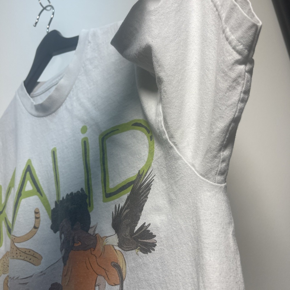 Khalid  "Free Spirit" 2019 Tour White Graphic TShirt Hip Hop Band Tee Singer L - Picture 7 of 10